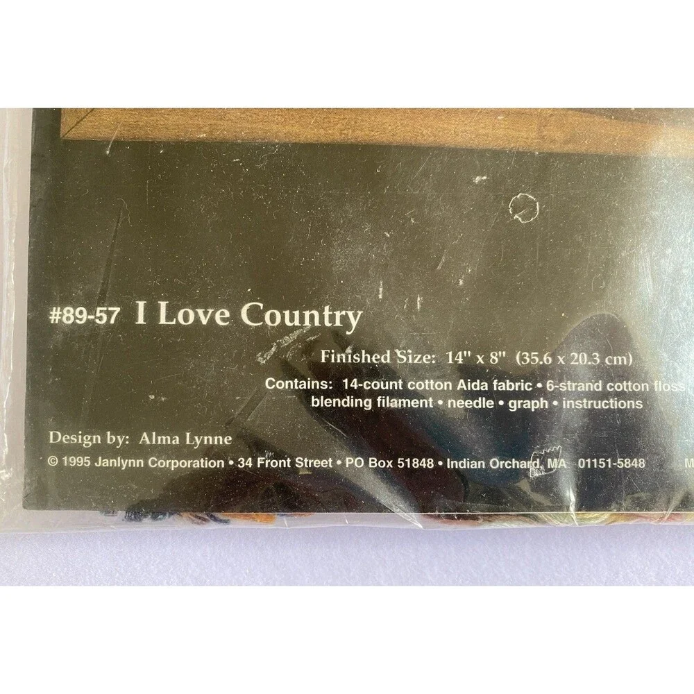 Counted Cross Stitch Sampler Kit I Love Country Santa Angel Bear Ark Wreath 95